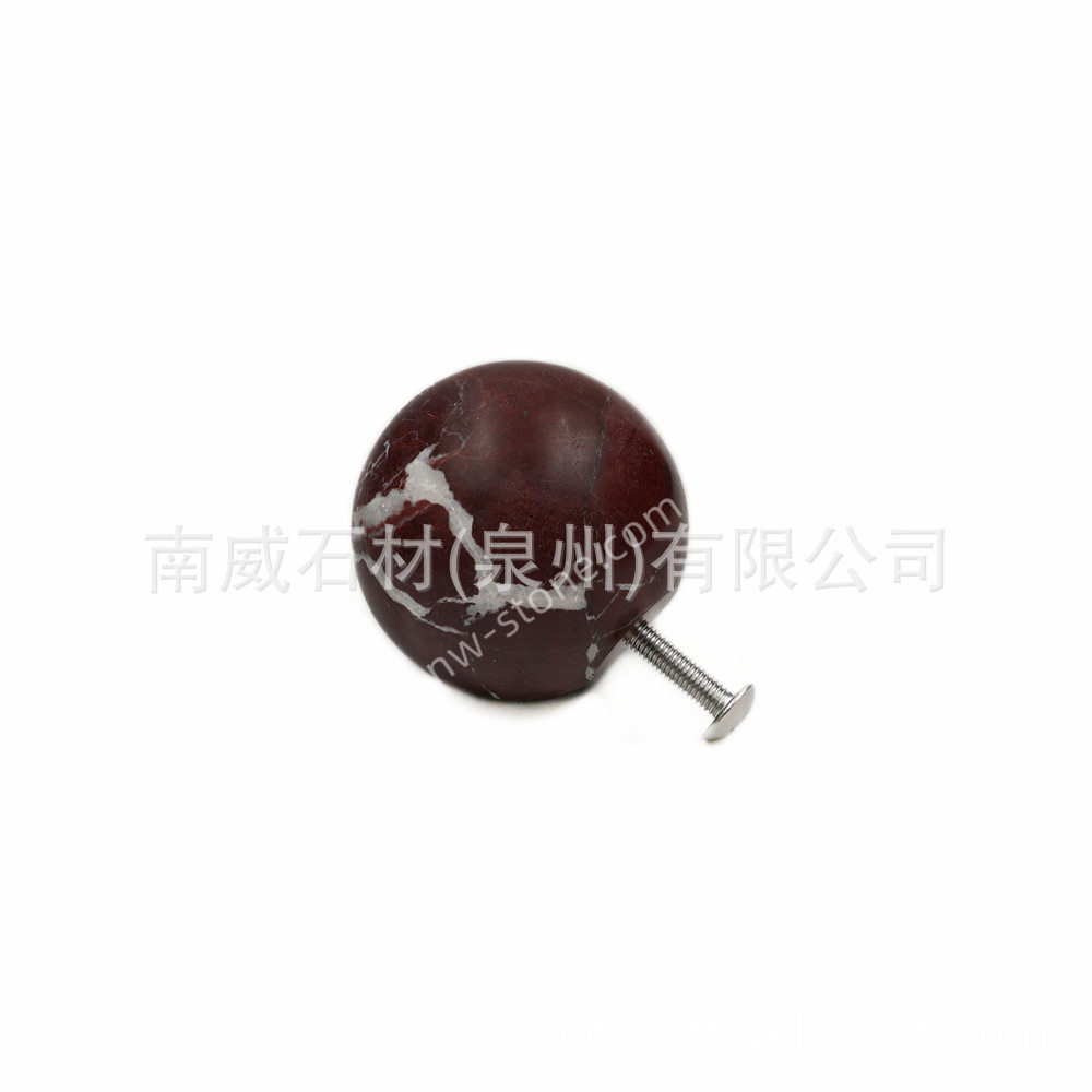 创意欧式抽屉衣柜橱天然大理石拉手高级别墅装饰圆球把手