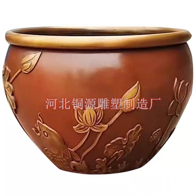 各种铸铜大缸仿古青铜缸寺院铸铁养鱼缸庭院别墅雕塑摆件纯铜大缸