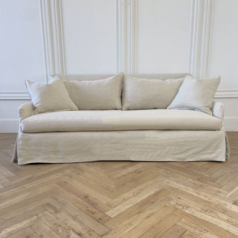 法式美式乡村水洗亚麻布艺双人三人位沙发全拆洗客厅家具民宿公寓