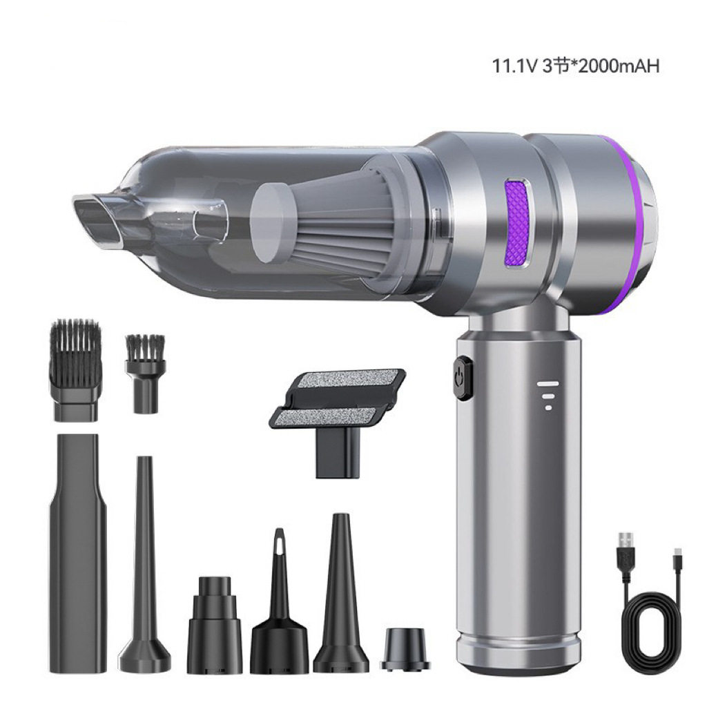 车载吸尘器小型大吸力家用车用便携式充气两用手持汽车吹尘器批发