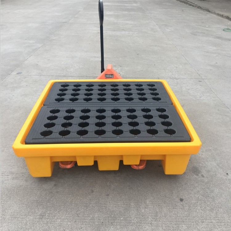 防泄漏托盘防渗漏化学桶托盘防盛漏垫板防泄漏叉车油桶接油盘