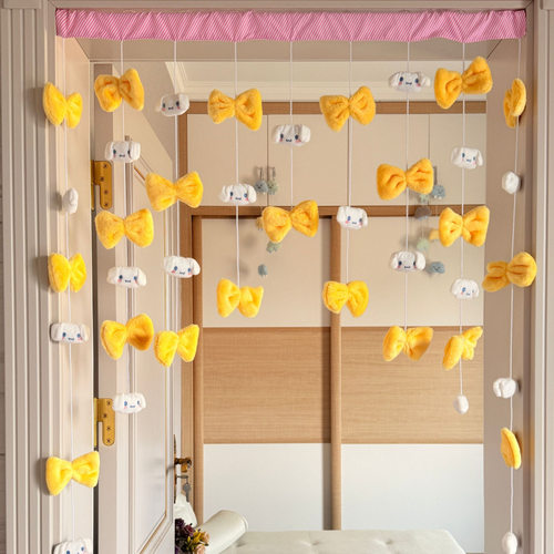 碟恋萌宠隔断帘装饰帘甜美少女心卧室厨房门帘