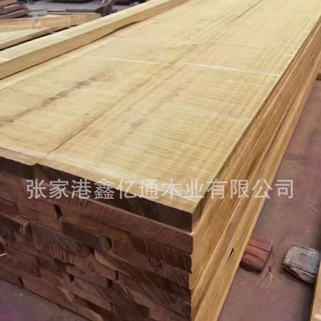非洲金丝柚原木板材定尺加工金丝柚板材家具防腐木金丝檀木材