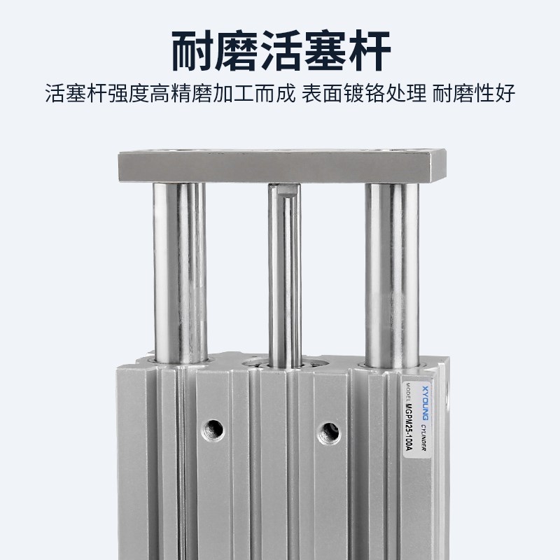 气缓冲三轴带导杆气缸MGPM2u0-30A三杆薄型带导杆气缸MGPL20-75A