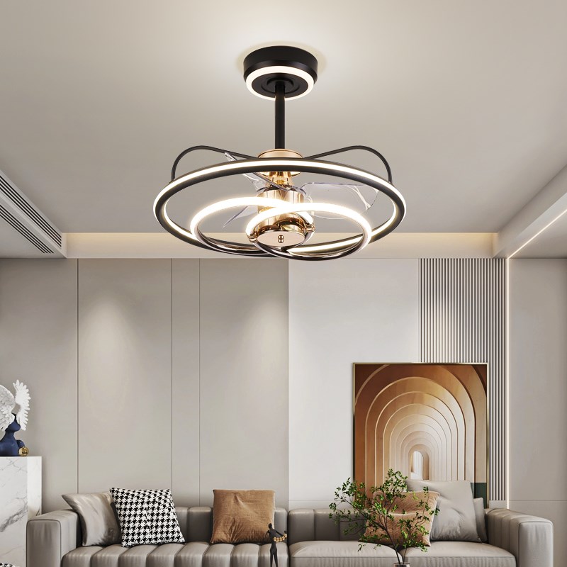 餐厅风扇吊灯卧室客厅变频风扇灯一体家用L智能饭厅餐桌吧台吊扇