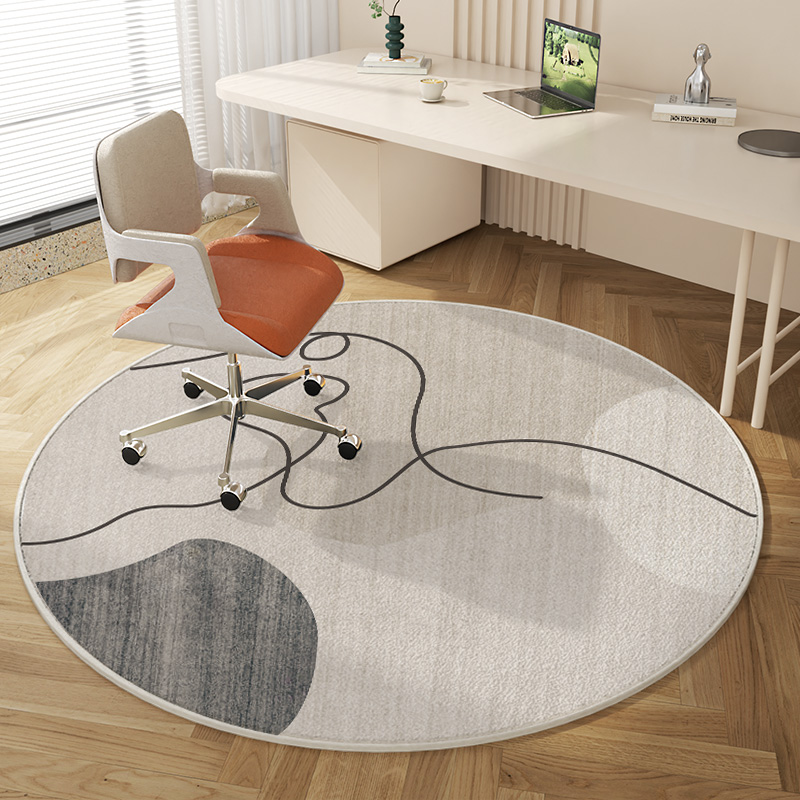 电脑椅地b垫圆形转椅垫客厅地毯卧室书房滑轮椅子电竞学习椅保护