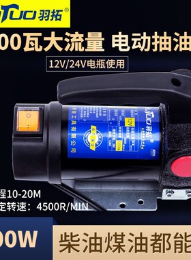 羽拓电动抽油泵小型12V24V22z0V伏柴油加油机正反抽油机自吸泵油