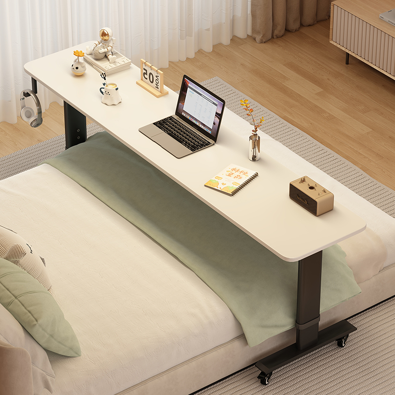 跨床桌床上c懒人办公桌学习桌可移动升降靠墙长条书桌床头电脑窄