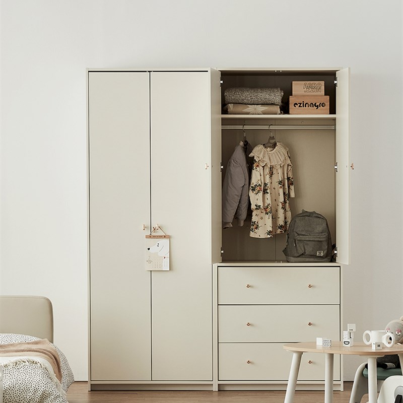 Hanssem儿童衣柜s卧室家庭小公寓青年衣柜实木双门储物柜