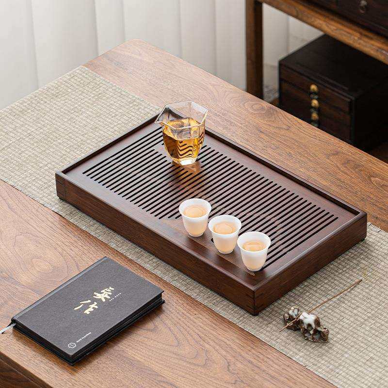 山外山小号家用茶盘新中式简约小型竹制干泡台茶盘轻奢茶托盘