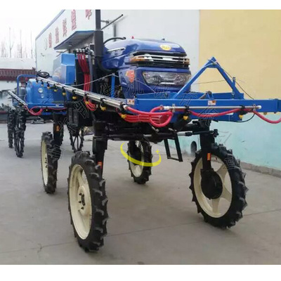 自走式水旱两用打药机 农作物折叠杆打药车 三轮车自走折叠打药机