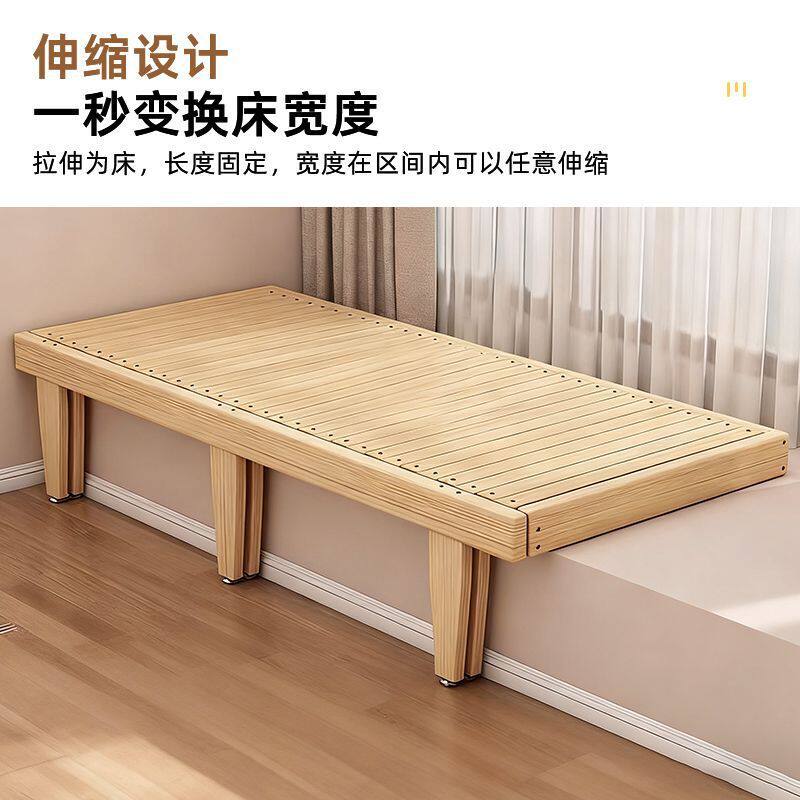 实木飘窗可伸缩沙发床飘窗简易拉床多功能小户型卧室一体拼接定
