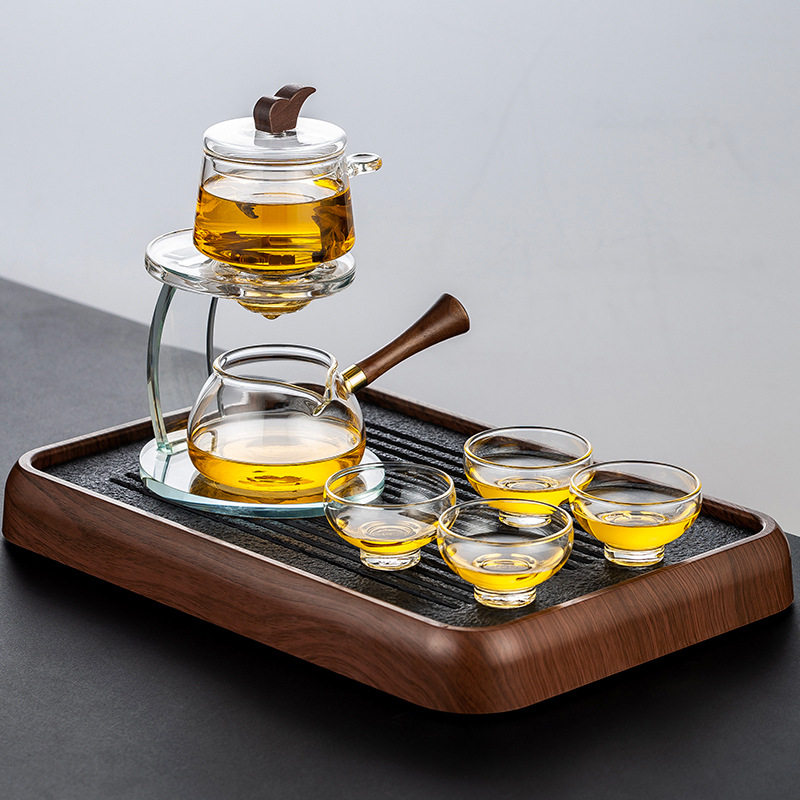 高硼硅玻璃茶具套装家用轻奢高档办公室会客泡茶壶茶杯茶盘茶具