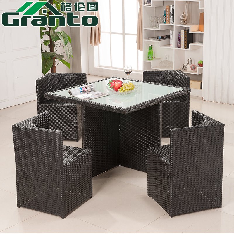 户外藤椅阳台室外花园藤编桌椅组合庭院休闲家具酒店民宿仿藤套装