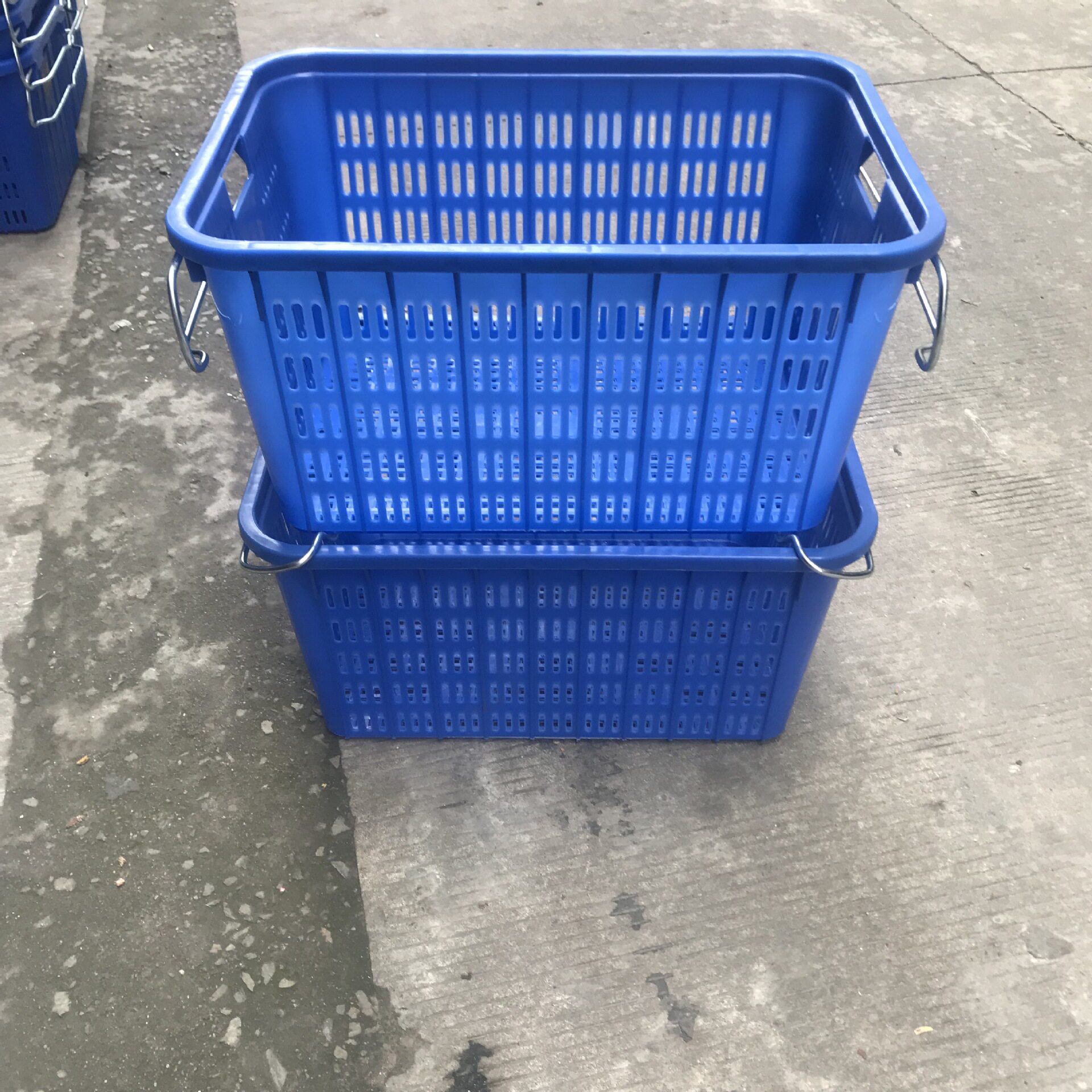 珠海塑胶水果萝铁耳套叠式周转筐 广州 厦门 福建 泉州周转箩