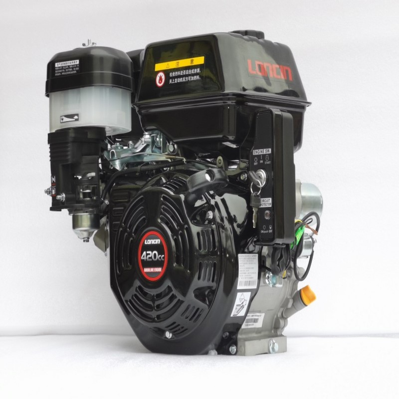 隆鑫G420F汽机汽油发动机船机420cc马路切割机平键25mm轴径