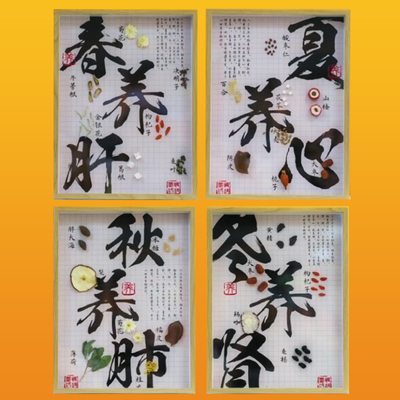 网红名贵药材中药材标本框摆件干花特色墙画药展馆玻璃诊所植物a3