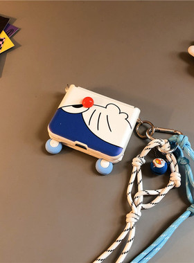 多啦A梦适用小米mixflip2手机壳华为purax卡通p7ocket2硬novaflip三星zflip4 5 6可爱oppofindn3n2w荣耀v女0