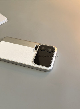 白色荔枝纹相机适用小米17promax手机壳xiaomi17硬小米15Ultra红米K90高级感17pro简约13小米14时尚12男女