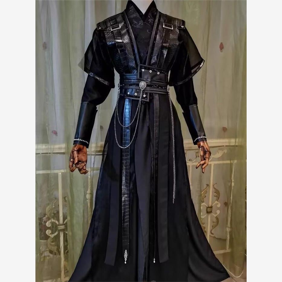 墨燃cos服古装黑色套装萧