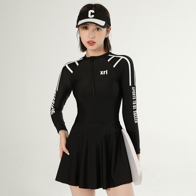 速发大微码200斤学遮运动连体裙式生肚保守高级感泳装