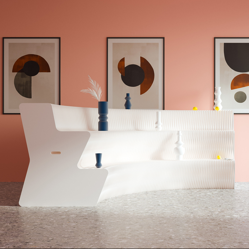 速发创意纸折可拉伸收示质叠展览会展纳架货商用产品置物陈列几何