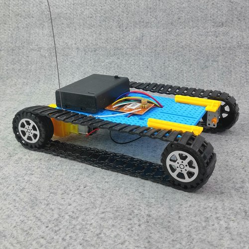 速发四通道遥坦控克车可制弯科技小转作stem教育材料学生创意电子