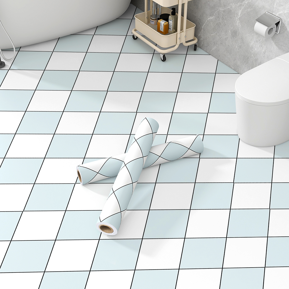 速发卫生间防水地贴防滑浴室地所翻改新造地板贴防滑耐磨厕垫贴纸