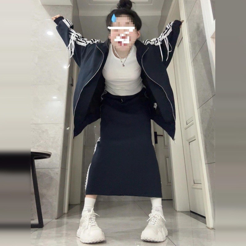 入秋韩系卫衣套装连衣裙子女秋季2025新款小个子运V动穿搭配一整