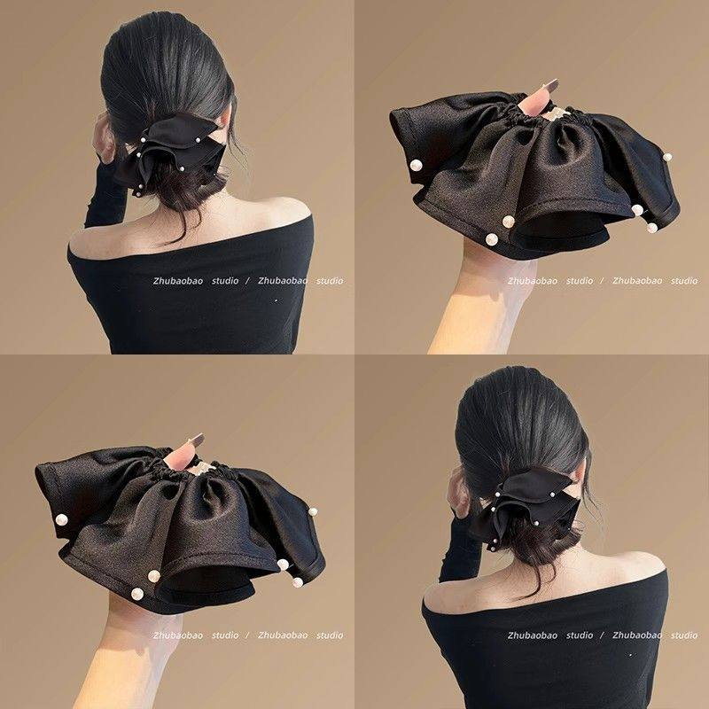 赫本千金!珍珠边大肠发圈