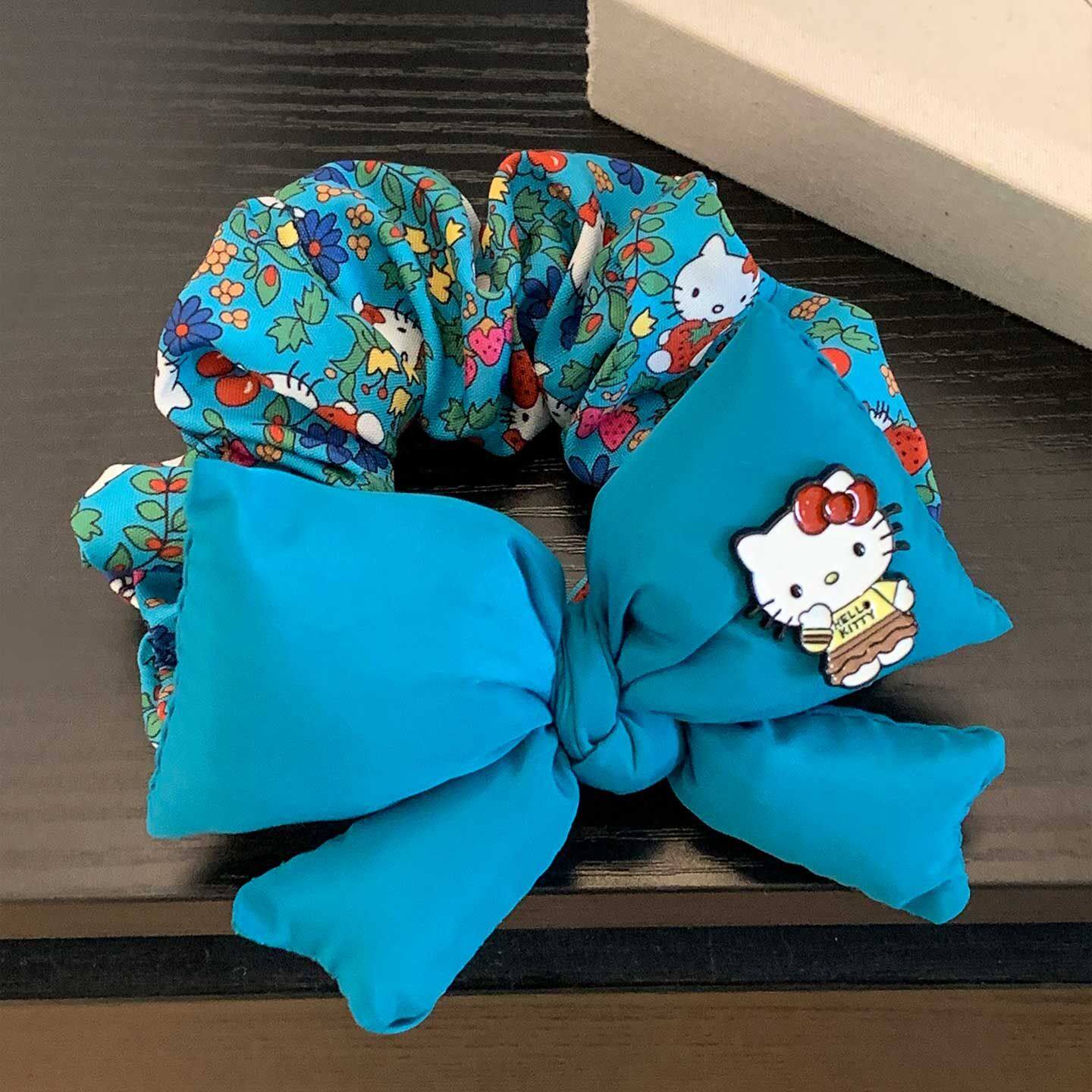 韩国小清新充棉蝴蝶结kitty大肠发圈女可爱扎头发头绳橡皮筋头饰