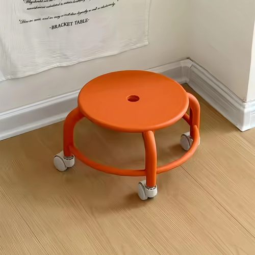 万向轮小凳子滑轮矮凳家用圆凳结实耐用滑轮移动儿童凳子现代简约