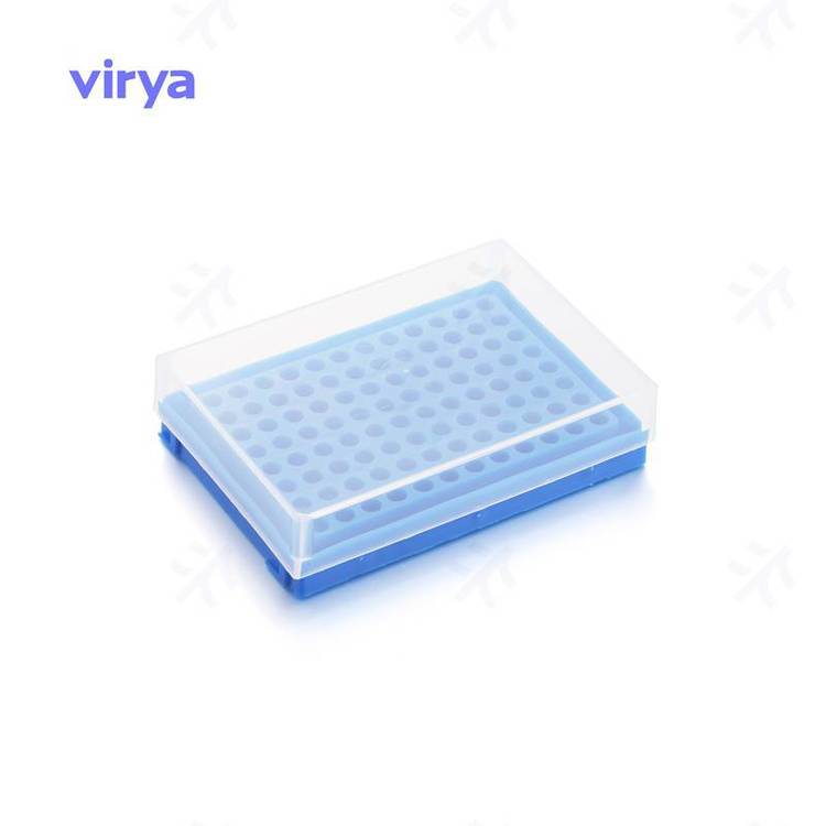 0.1ml96孔PCR板-全群边白色蓝色框virya温度–86?C至
