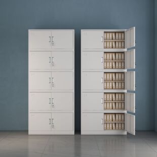 2026分体五节档案柜资料柜办公室文件柜铁皮柜储物柜带锁财务凭证