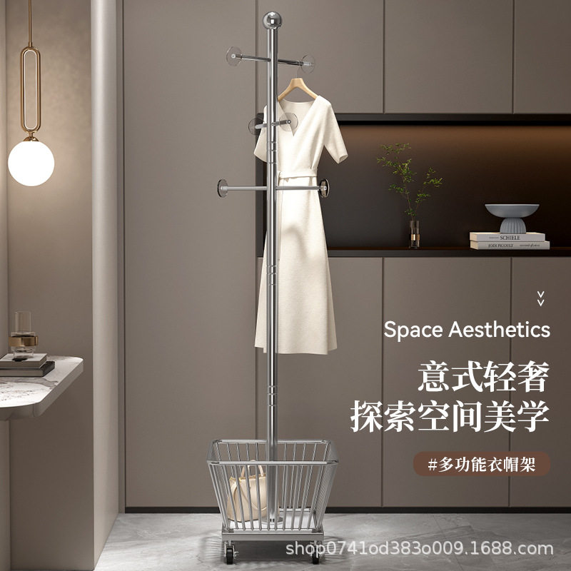 衣架落地卧室可移动小型挂衣架床边家用房间衣服挂架不占地衣帽架