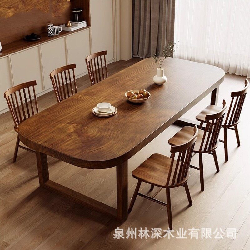 餐厅饭店洽谈桌椅组合现代简约实木餐桌椅组合小户型家用吃饭桌子