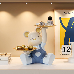 速发家收纳玄关摆件居户门口鞋柜客厅熊入装饰品乔迁新居礼物