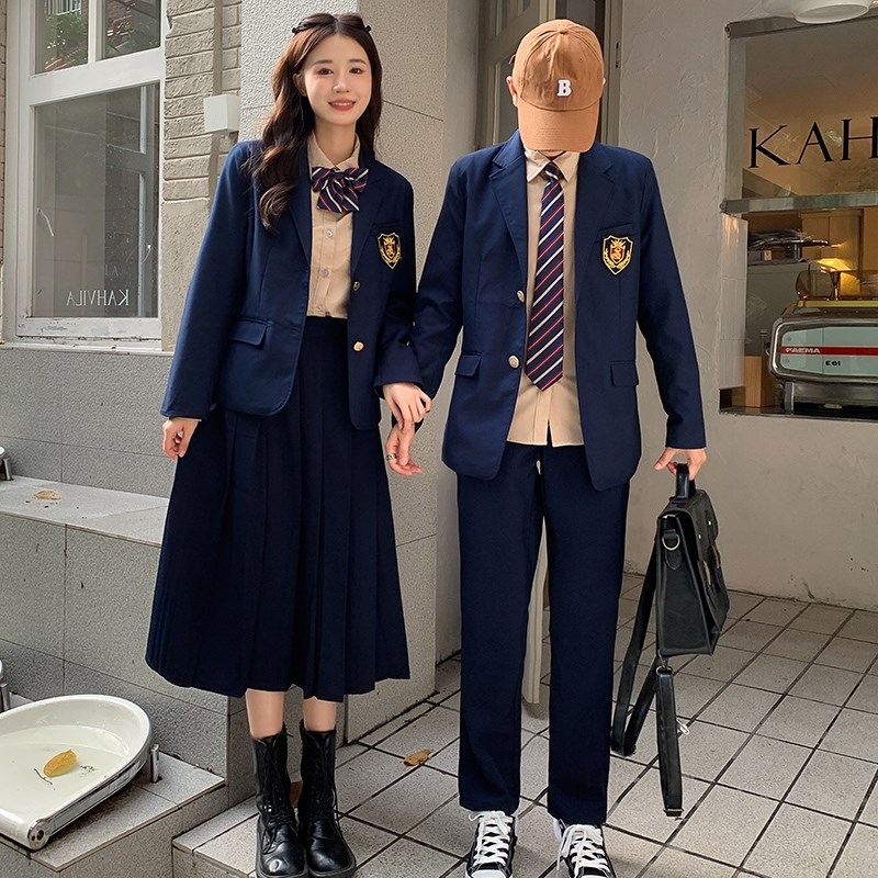 速发高中生学学院风秋冬套服班装初中毕业校服韩版合唱朗诵演出服
