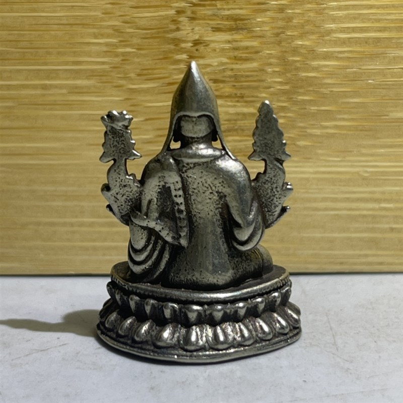 速发仿古白藏宗客巴随小摆件佛身佛像铜传佛密宗迷你菩萨工艺品摆