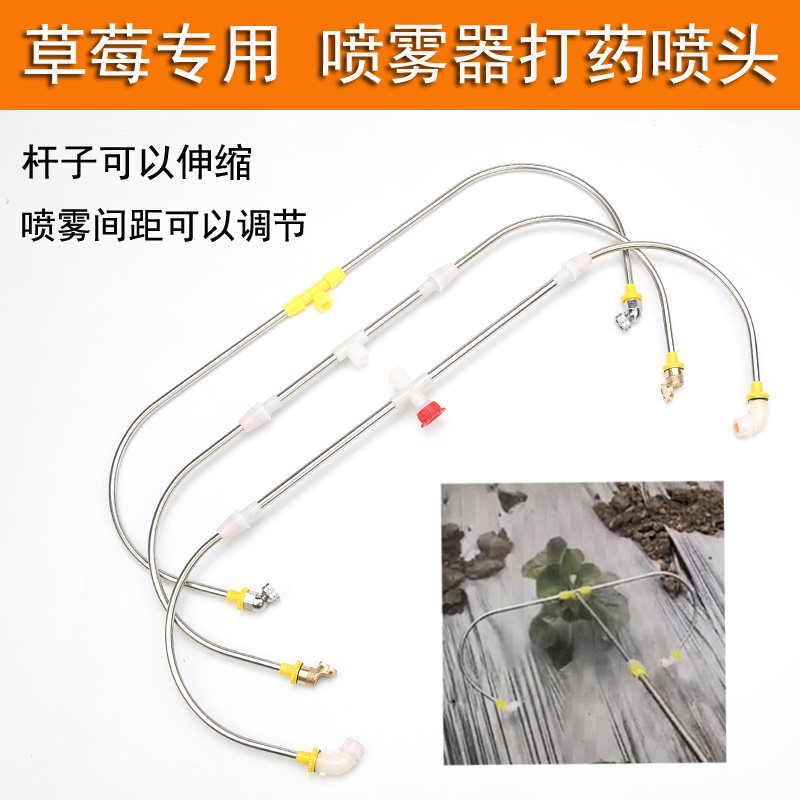 现货速发打草莓喷头喷雾器双垄打药雾化草莓打药喷头打白粉病雾化