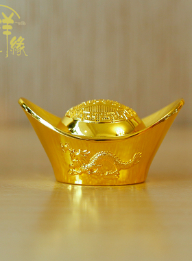 速发纯铜合金金元宝摆财招件龙凤祥呈大清银库空心实心大小号