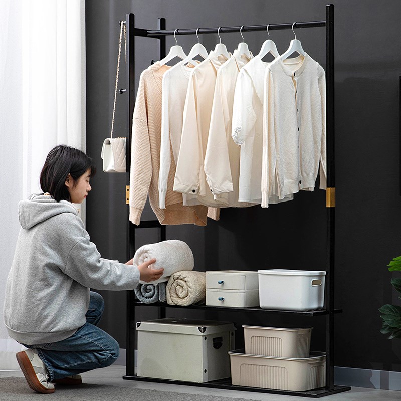 速发晾衣架地落式衣帽架床边晚上放脱下的衣服神器卧室衣柜挂衣置