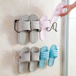速发简易体艺鞋架浴室化上室壁挂式立铁鞋架防水沥水客厅墙妆鞋子