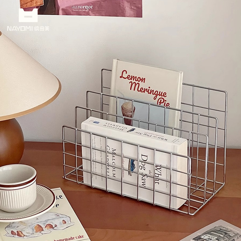 ins铁艺桌上多功能整理架书立架