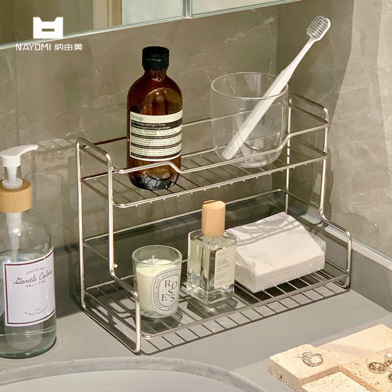 极简ins不锈钢沥水收纳置物架