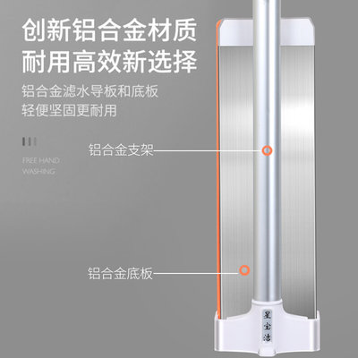 家用不锈钢拖把免手洗平板免洗网红新款懒人加大号拖布铝合金面板