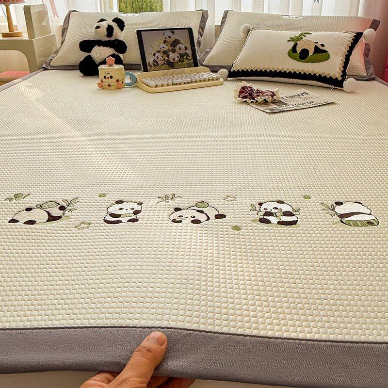 A类冰豆豆凉席床垫三件套夏天冰丝席绑带款凉感床单家用空调席子,床上用品,冰丝席,淘宝优惠券,粉丝福利购,淘宝优惠卷