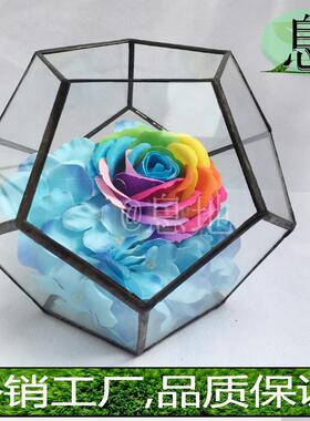 16006B包邮工厂直销几何多肉玻璃花房工艺品玻璃暖房花器