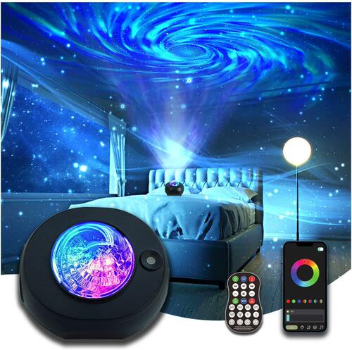银河黑洞星空灯漩涡七彩星空投影灯APP卧室氛围灯USB北极光水纹灯