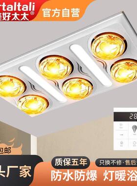 照明灯暖浴霸集成吊顶排气扇五合一体卫生间取暖浴室暖风机